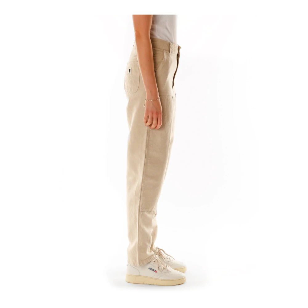 Carhartt WIP Dubbele Knie Cargo Broek Beige Dames