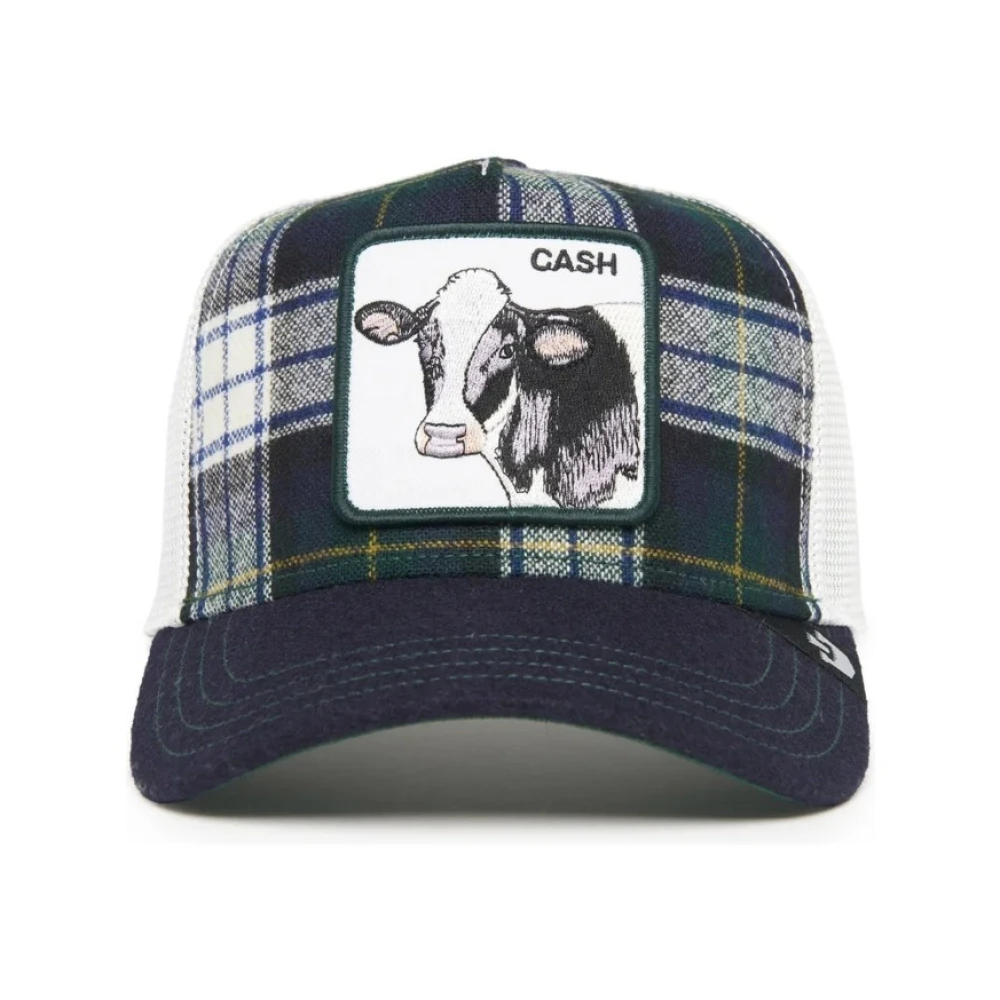 Goorin Bros Moon Cow Trucker Cap in Blauw Ruit Multicolor Heren