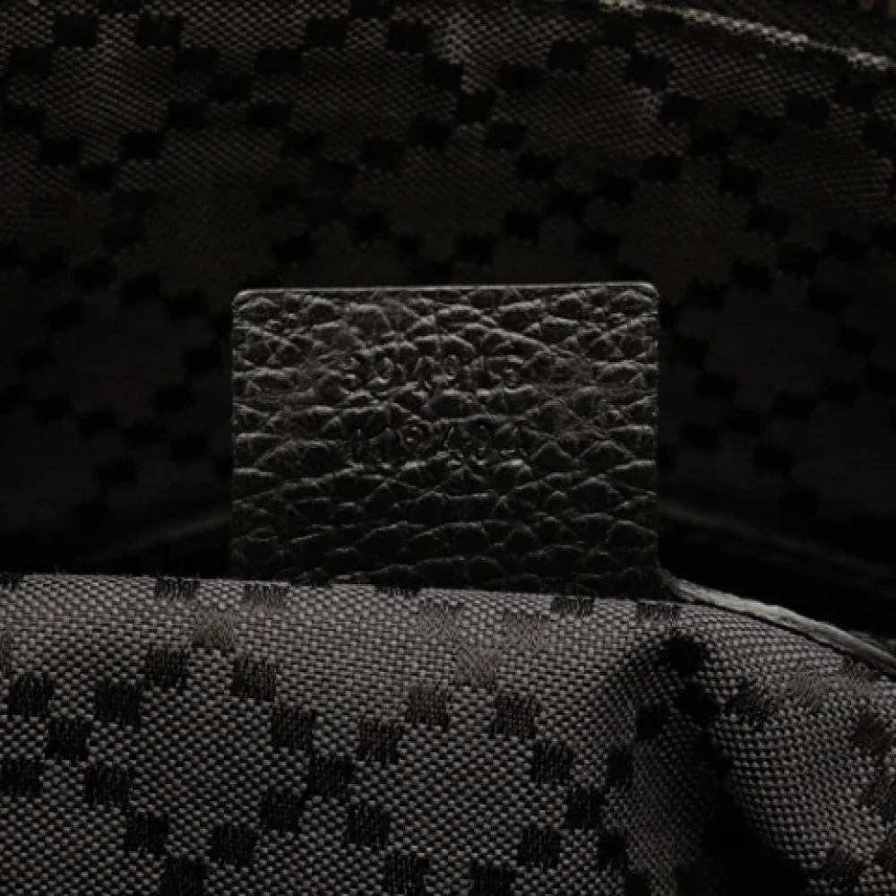 Gucci Vintage Pre-owned Leather handbags Black Heren