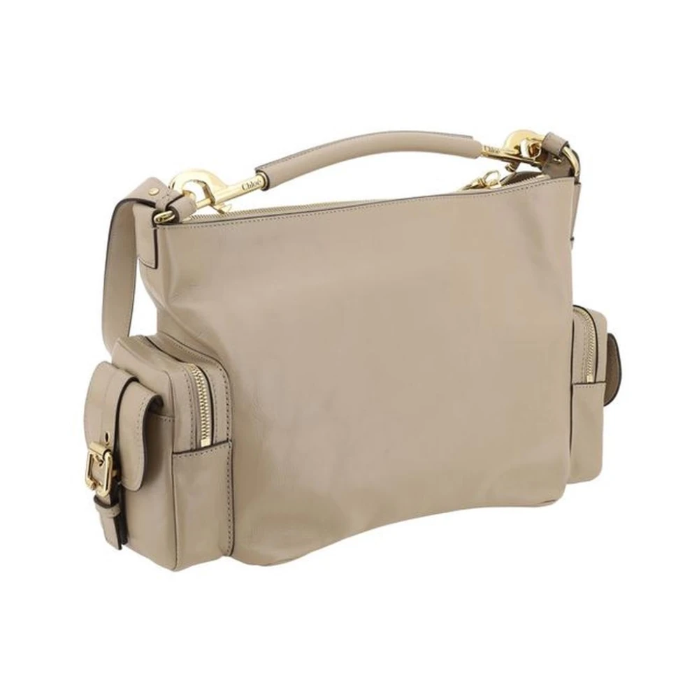 Chloé Leren cameratas met verstelbare bandjes Gray Dames