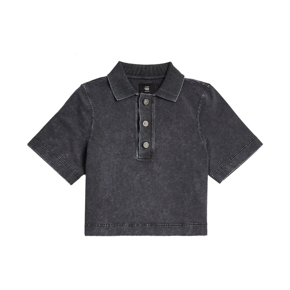 G-Star Overdyed Polo Sweatshirt voor Vrouwen Black Dames