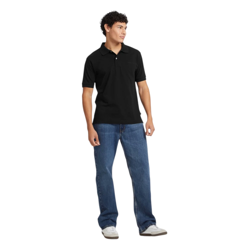 Guess Biologisch katoenen poloshirt Black Heren