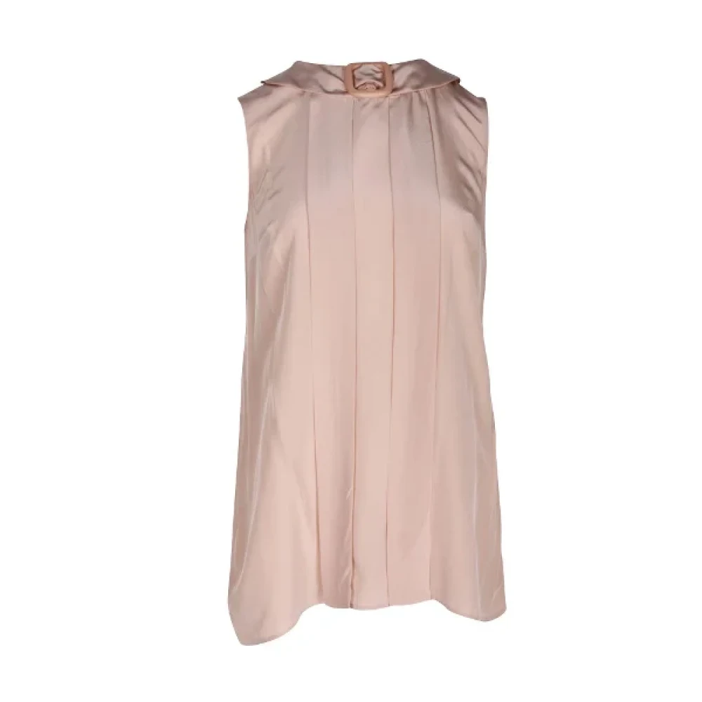 Prada Vintage Pre-owned Silk tops Pink Dames