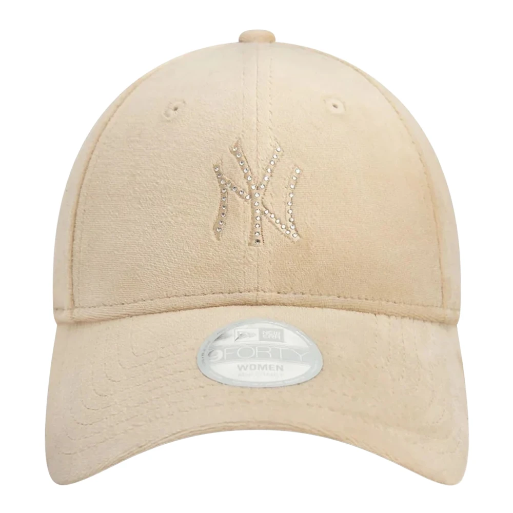 new era Beige Yankees Diamante Velours Pet Beige Heren