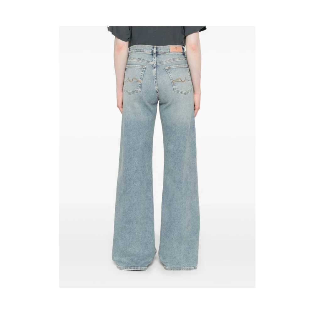 7 For All Mankind Wijde Jeans Denim Blue Dames