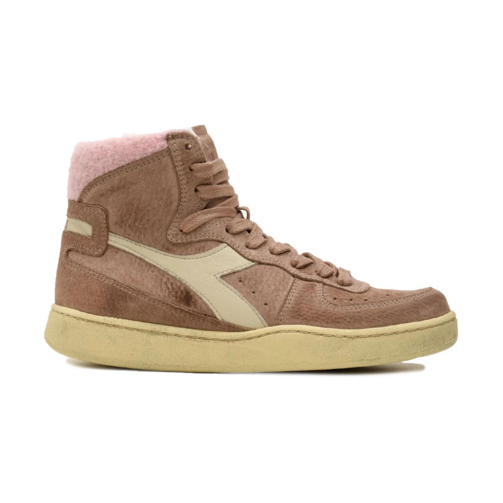 Diadora Women's Brown Sneakers, 6 Uk, High Top Trainers