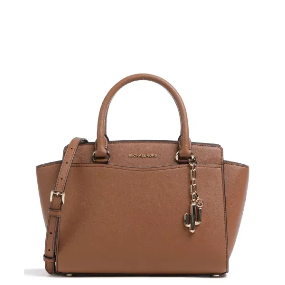 Michael Kors Stijlvolle Selma Handtas voor dagelijks gebruik Brown Dames