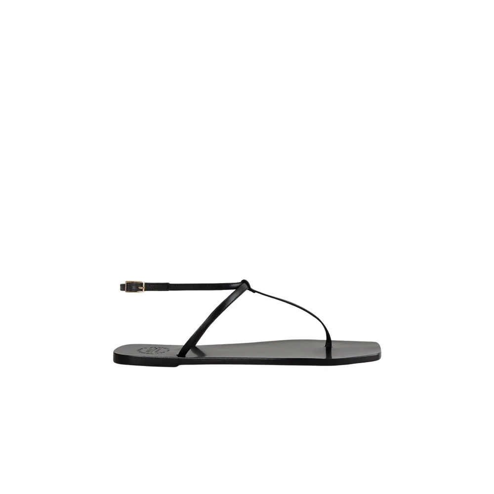 Atp Atelier Women's Black Flat Sandals - Flat Sandals - 7 Uk - Shoes