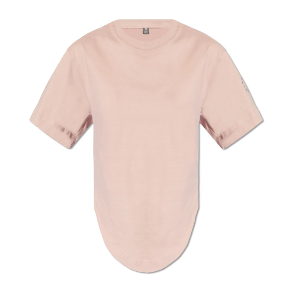 adidas by stella mccartney T-shirt met logo Pink Dames