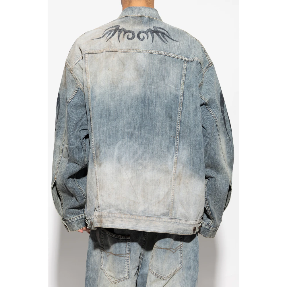 Balenciaga Y2K Denim Jas Blue Heren
