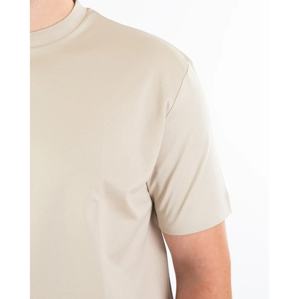 Valenza Supima Beige Interlock T-Shirt Beige Heren