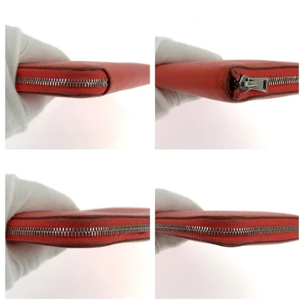 Hermès Vintage Pre-owned Leather wallets Red Dames