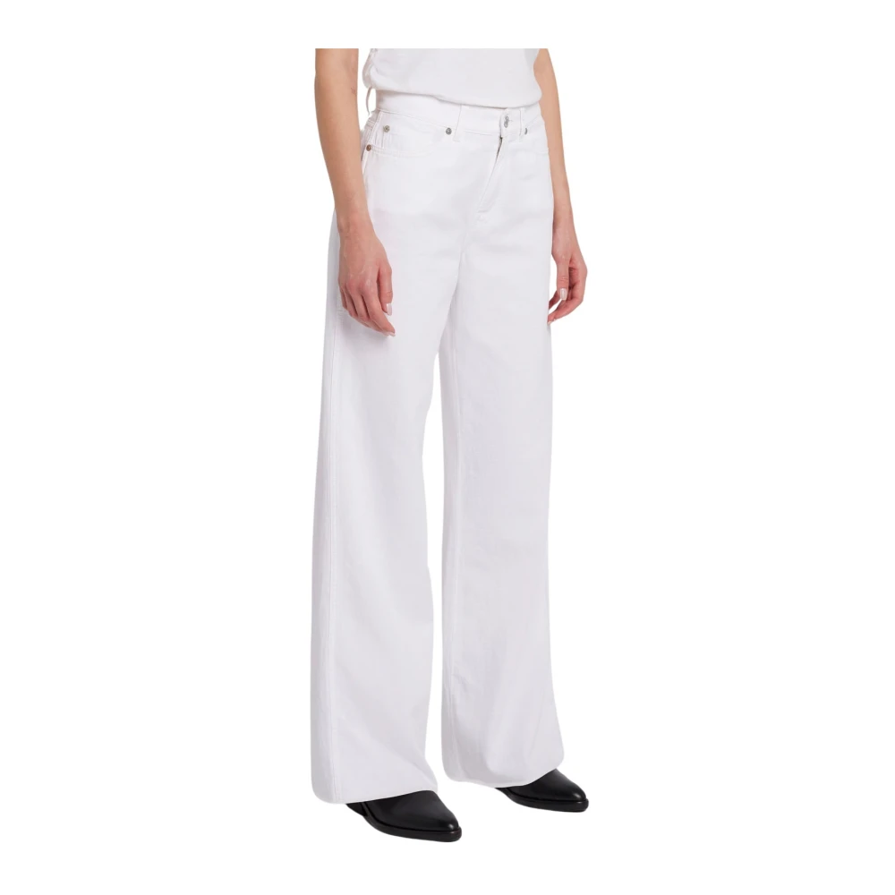 7 For All Mankind Wide Trousers White Dames