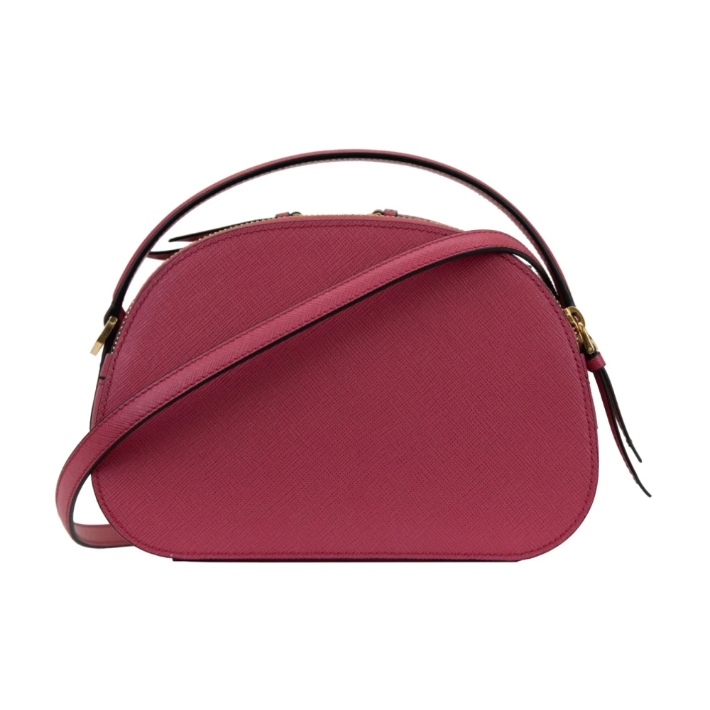 Prada Dames Saffiano Leren Schoudertas Pink Dames