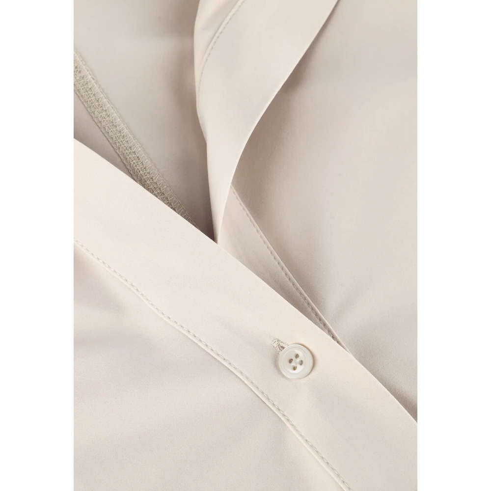 Penn&Ink N.Y Beige Linnen Blend Blouse Gray Dames