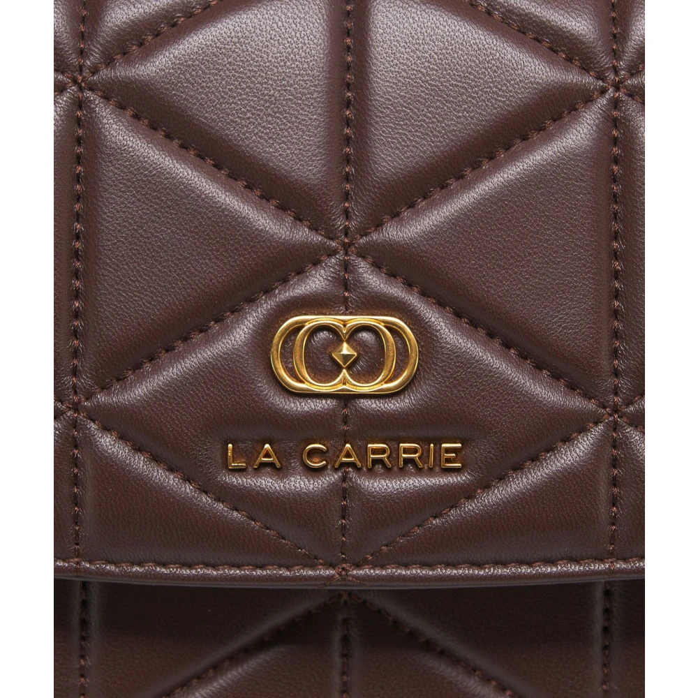 La Carrie Bruine Leren Handtas 'Lea' Stijl Brown Dames