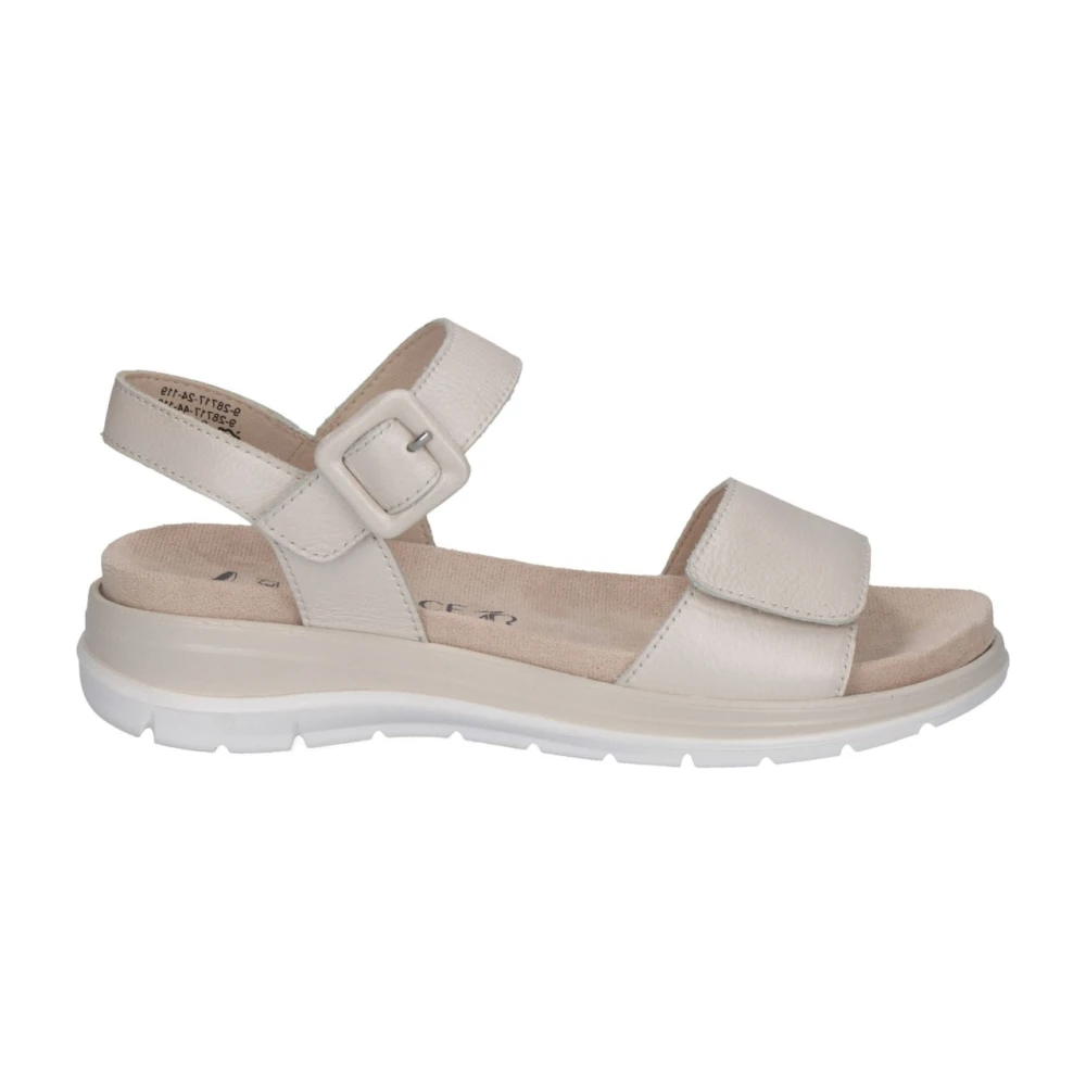 Caprice Women's Beige Flat Sandals, 7 Uk, Casual Flat Sandals