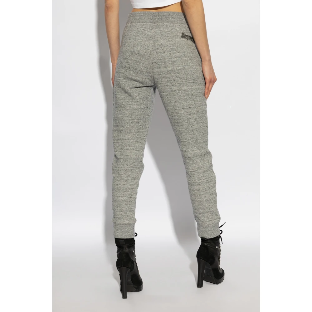 Dsquared2 Katoenen sweatpants Gray Dames