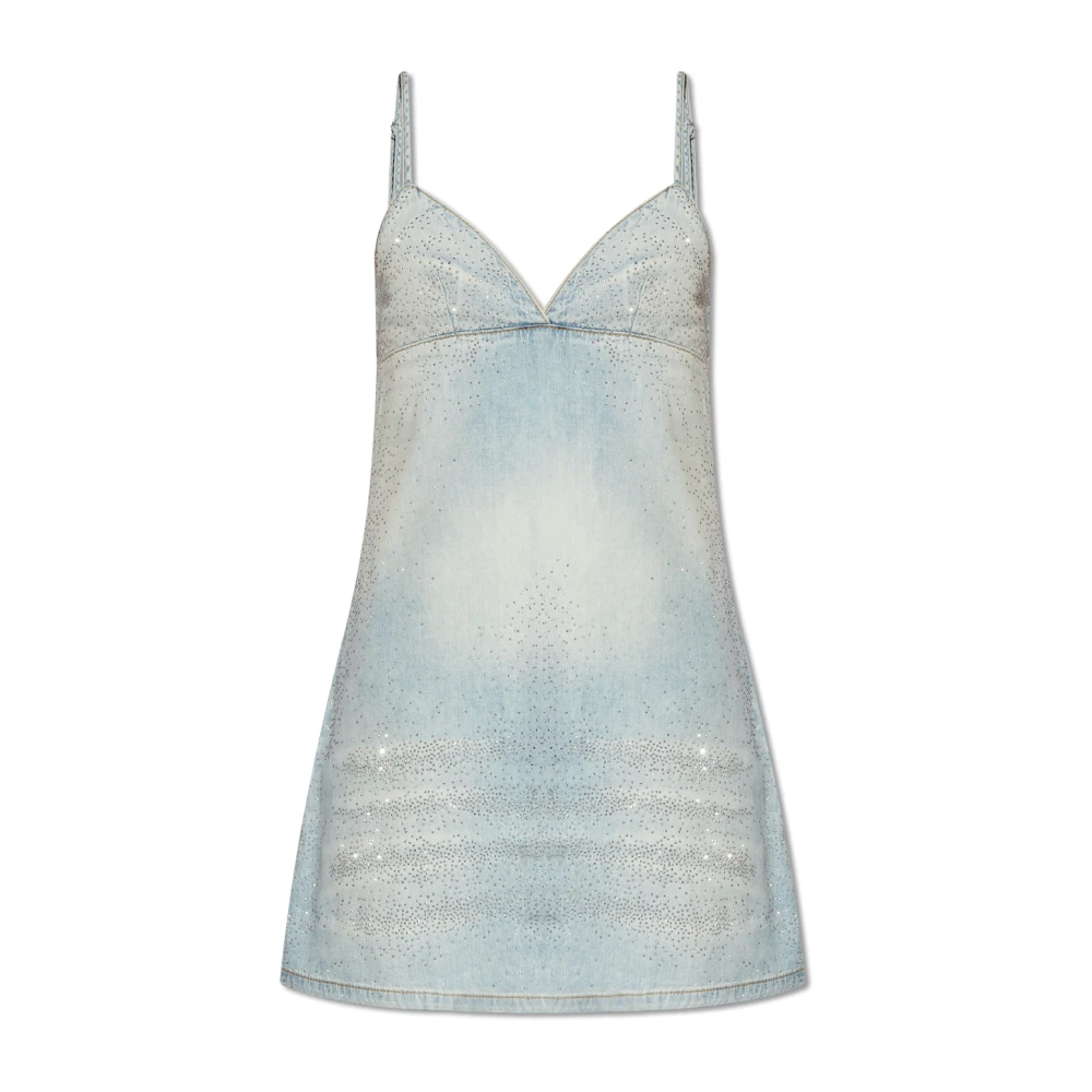 Diesel Mini dress in micro-crystal denim Blue Dames