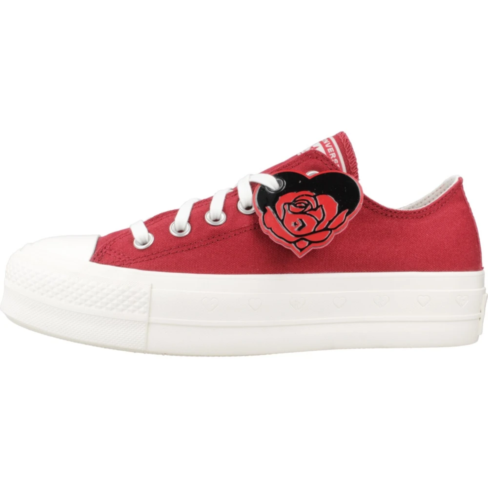 Converse Women's Red Sneakers, 7 Uk, Elevated Chuck Taylor Trainers