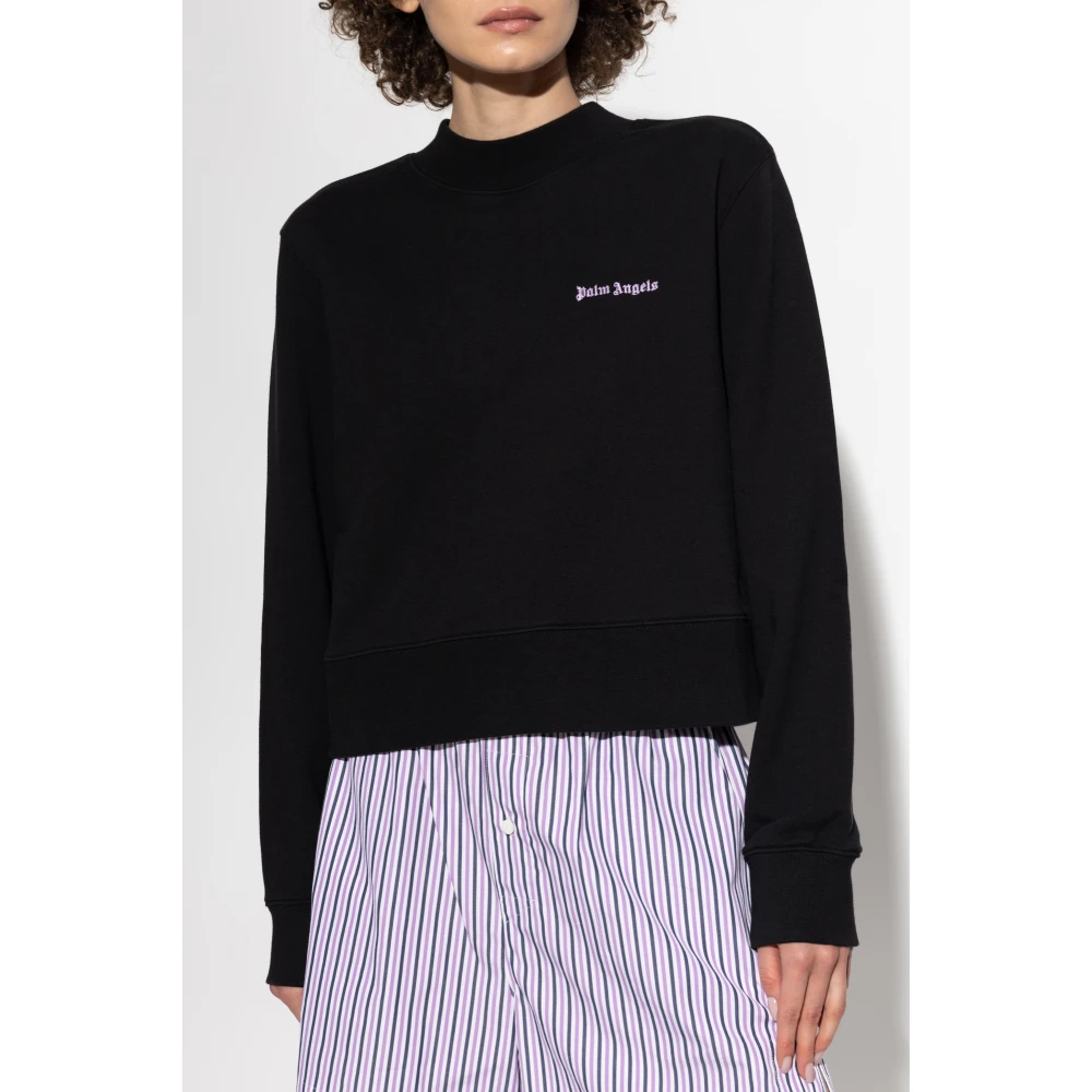 Palm Angels Sweatshirt met Logo Black Dames