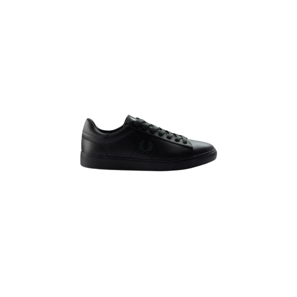 Fred Perry Spencer Leren Sneakers Heren Schoenen Zwart