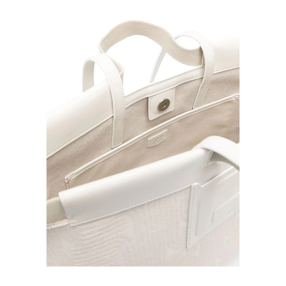 Lancel Snow Tote Tas White Dames