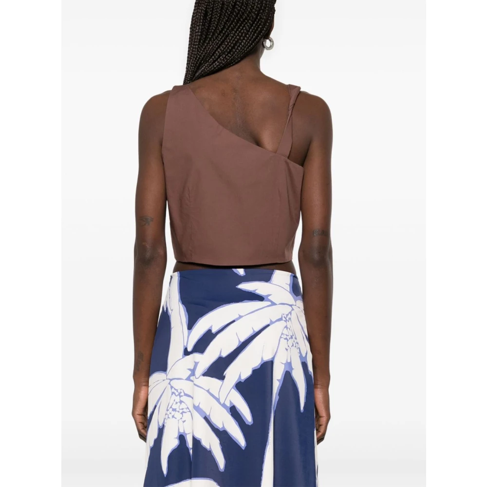 Federica Tosi Bruine Top met Stijl Brown Dames
