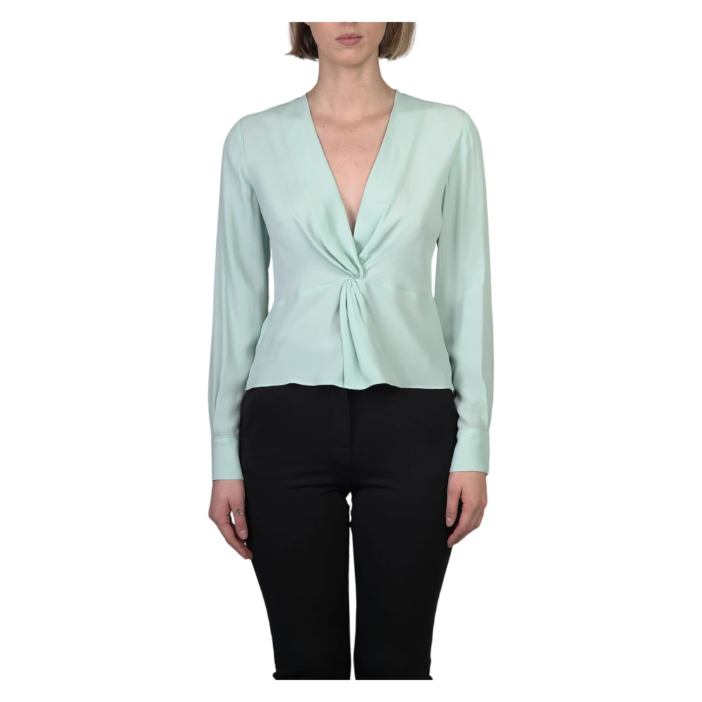 Pinko Zijden blouse in E51Verde Green Dames