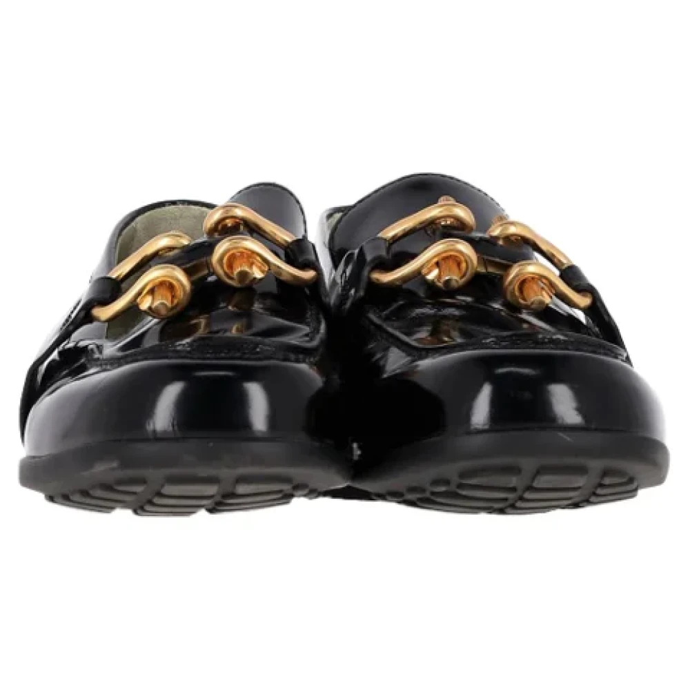 Bottega Veneta Vintage Pre-owned Leather flats Black Dames