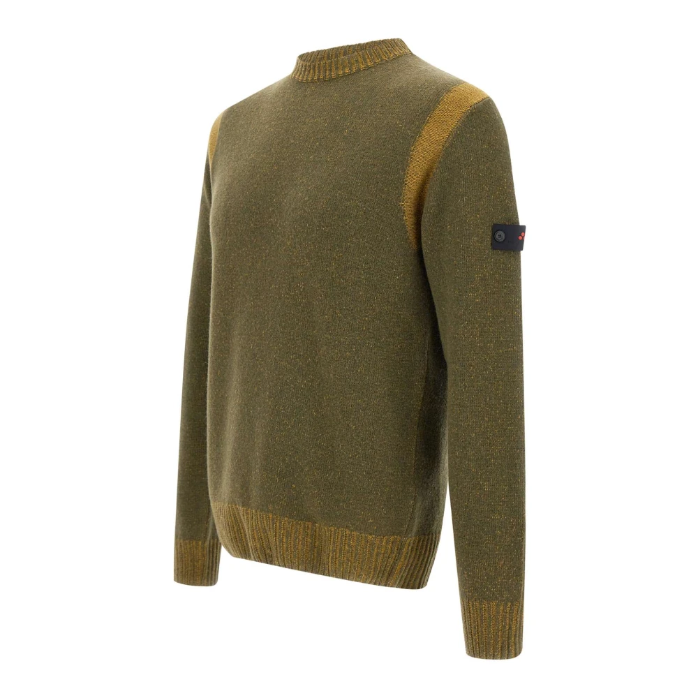 Peuterey Groene Wollen Crew Neck Sweater Green Heren