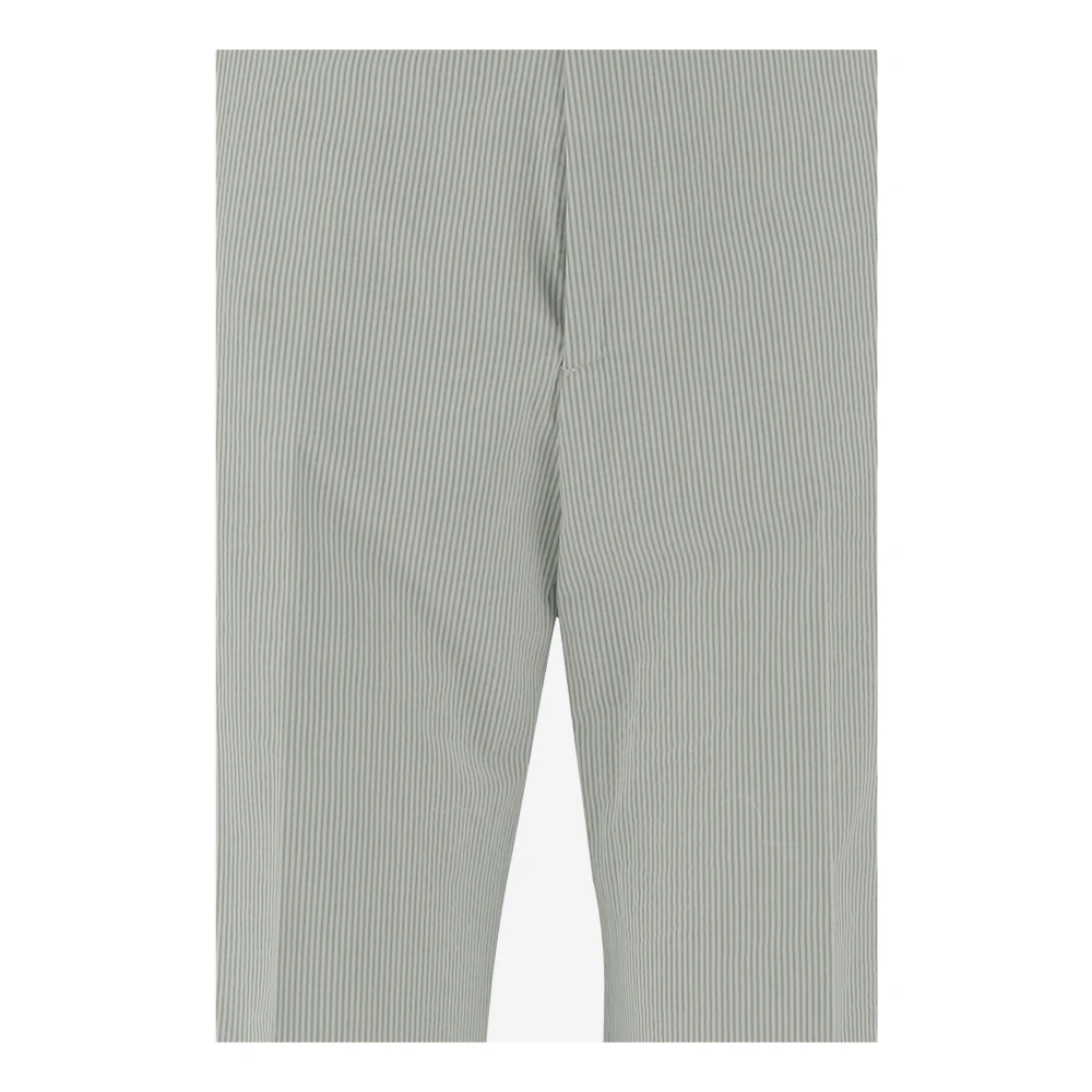 Berwich Gestreepte Stretch Katoenmix Broek Green Dames