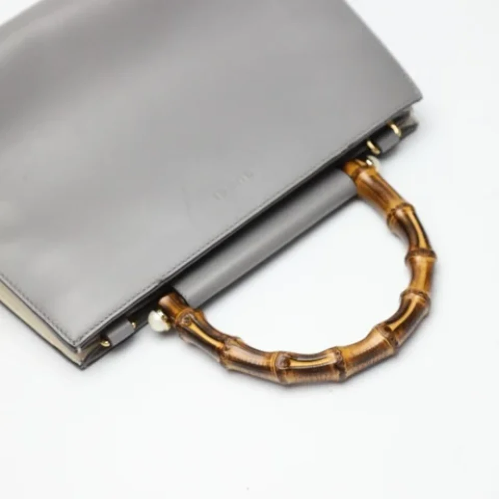Gucci Vintage Pre-owned Leather gucci-bags Gray Dames