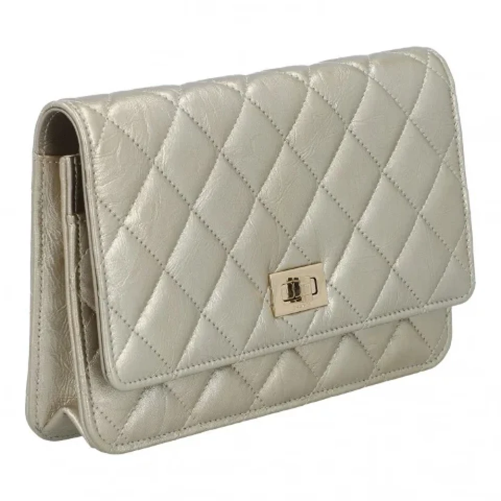 Chanel Vintage Pre-owned Leather wallets Beige Dames