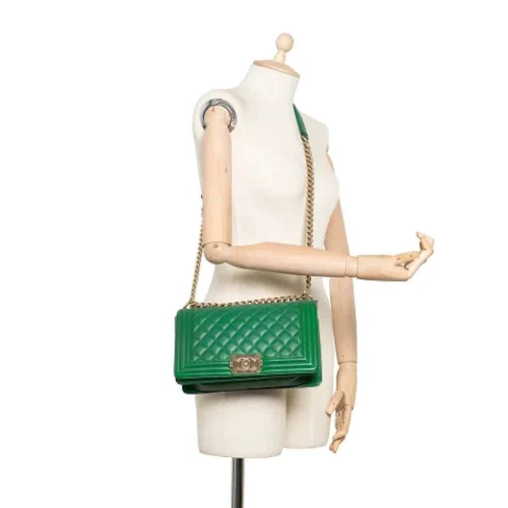 Chanel Vintage Pre-owned Leather chanel-bags Green Dames