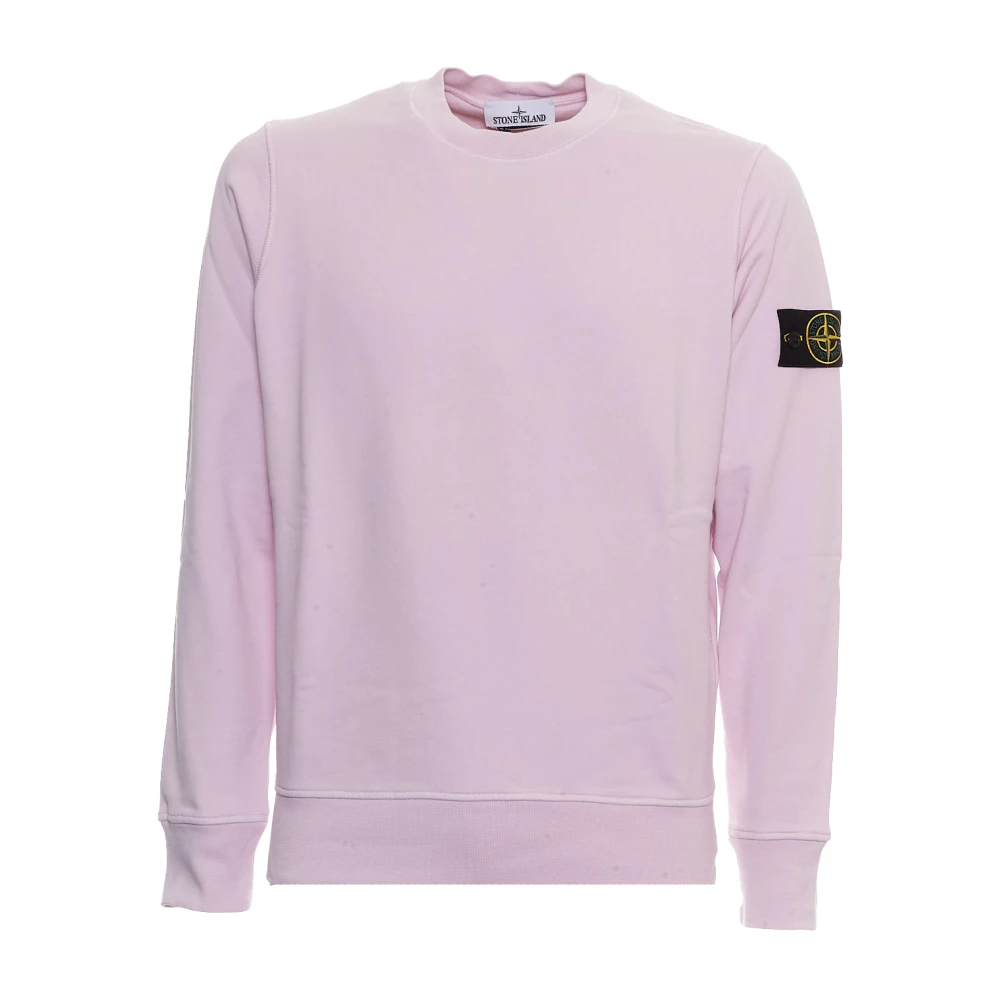 Stone Island Roze Ronde Hals Sweatshirt Herenmode Pink Heren