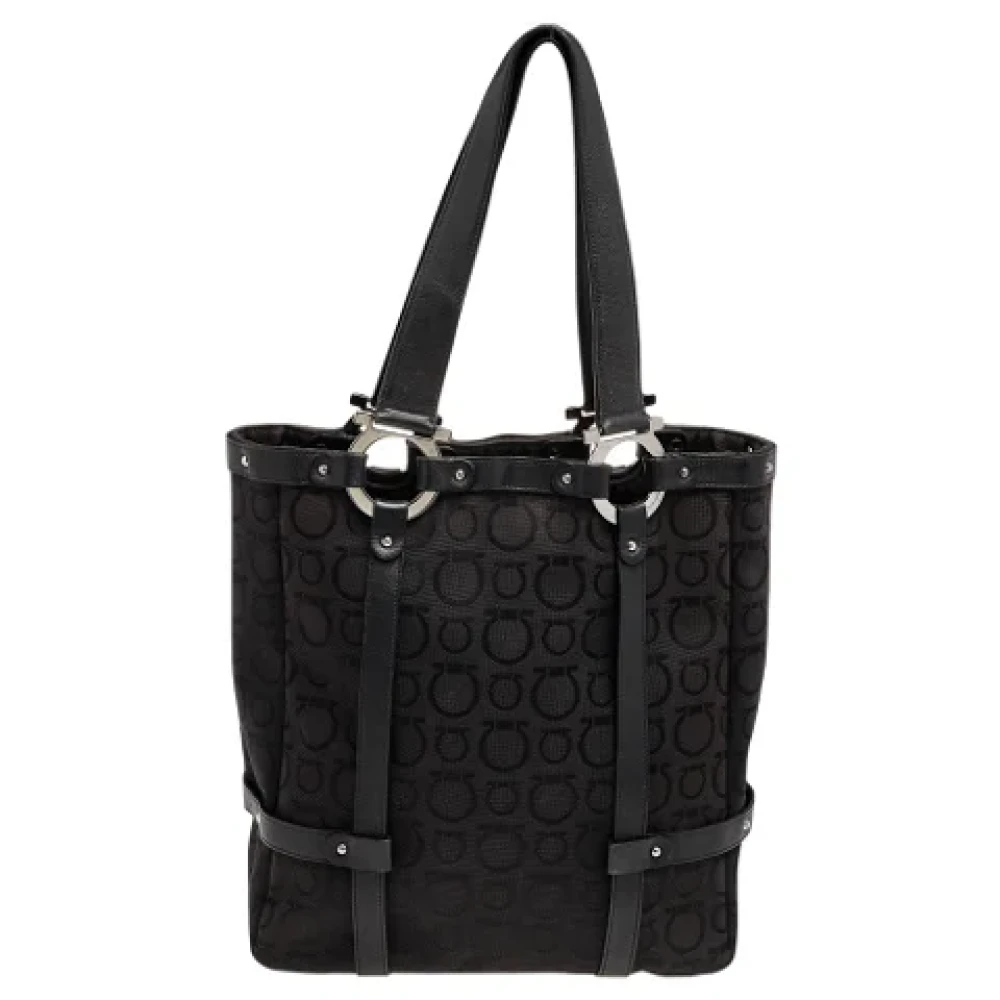 Salvatore Ferragamo Pre-owned Canvas totes Black Dames