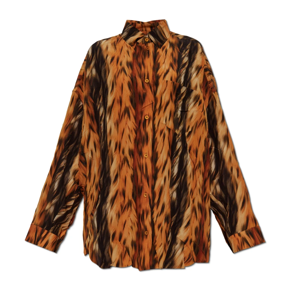 Balenciaga Cocoon Shirt Orange Dames
