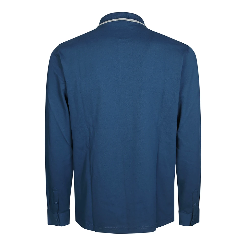 Sun68 Kleur Streep Polo Shirt Blue Heren