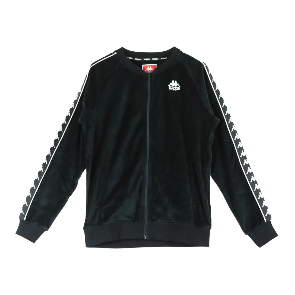 Kappa Stijlvolle heren track jacket in zwart wit Black Heren