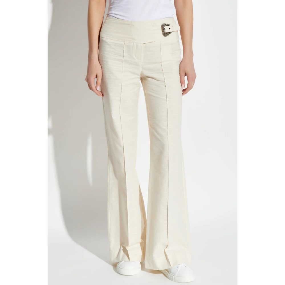 Versace Jeans Couture Broek met riem Beige Dames