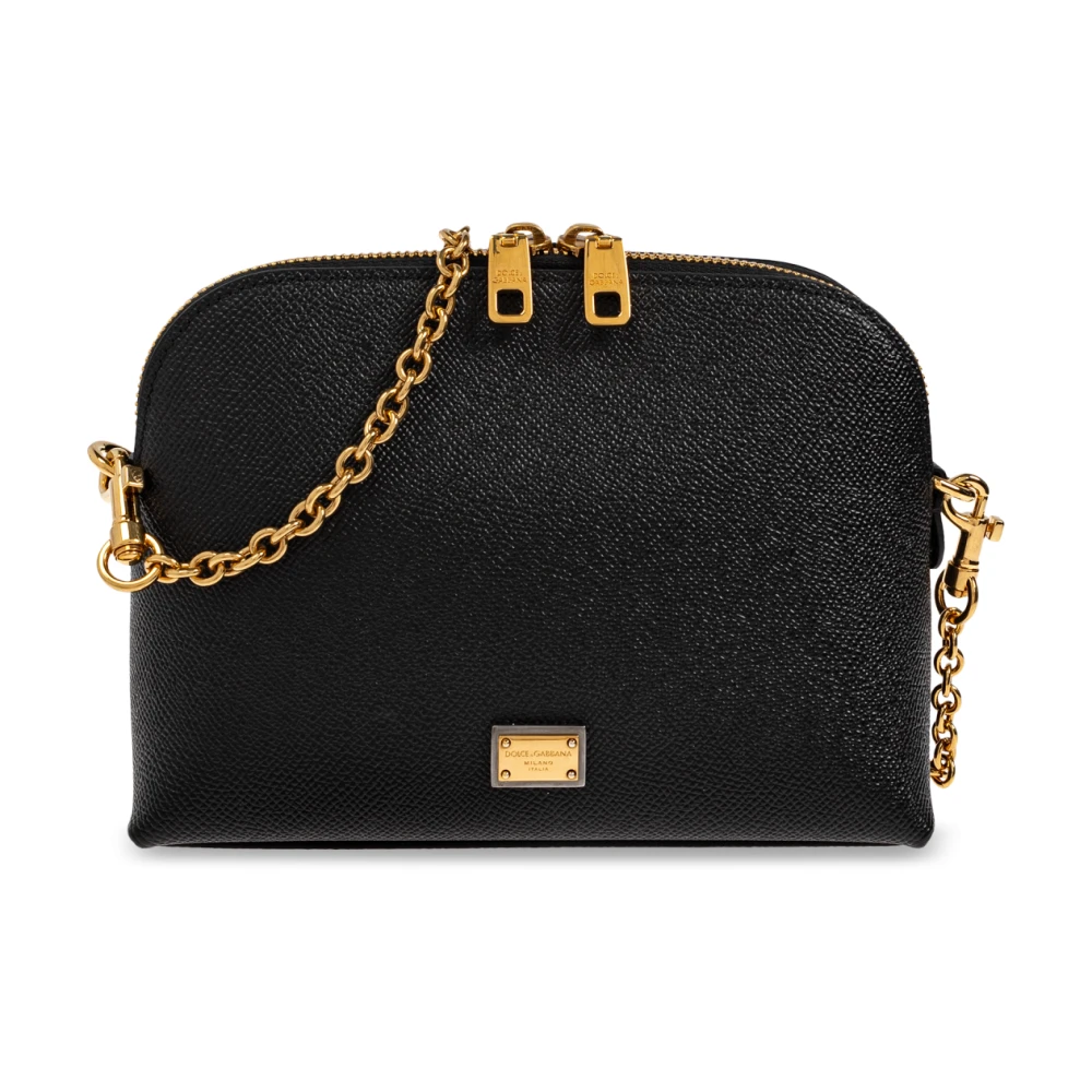 Dolce & Gabbana Leren schoudertas Black Dames