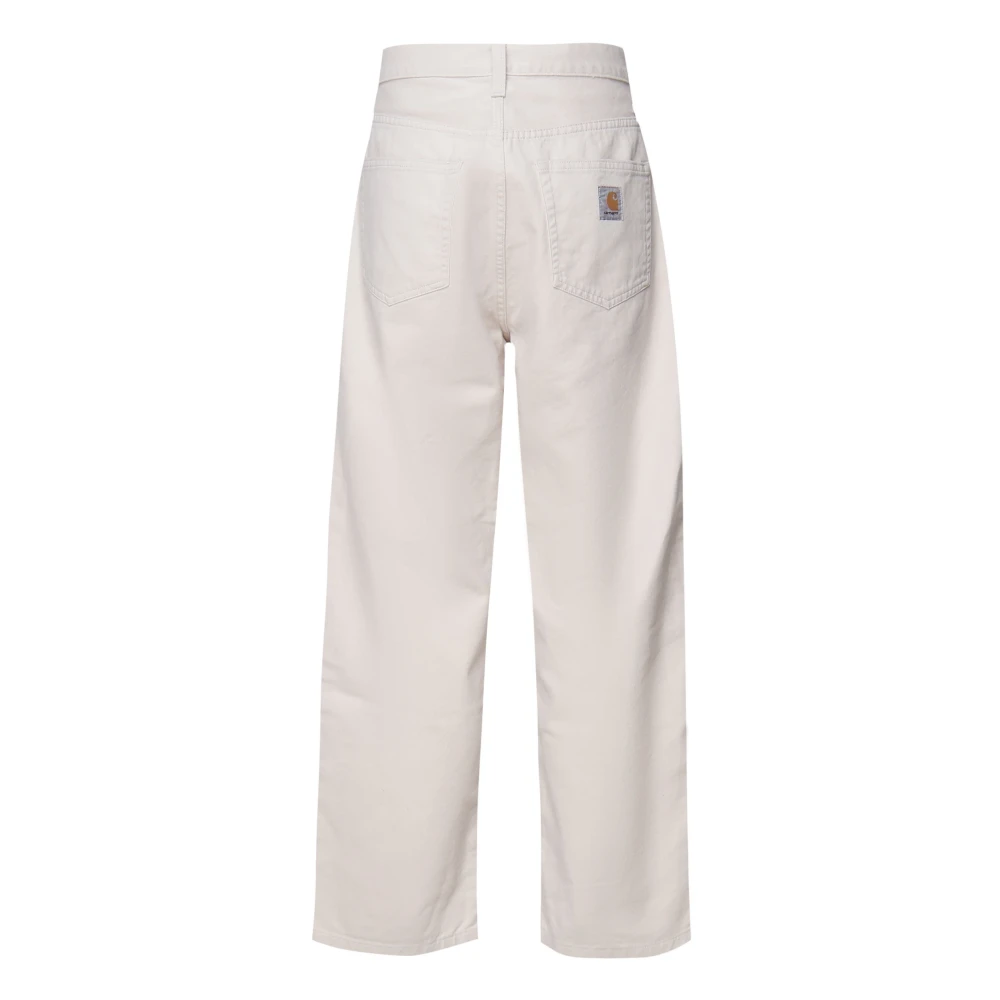 Carhartt WIP Wijde katoenen broek in vuil wit Beige Heren