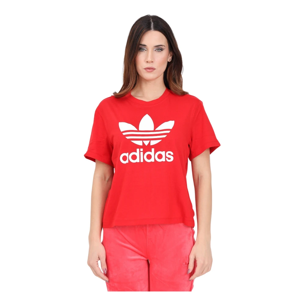Adidas Originals Rode Adicolor Better Scarlet Dames Oversized T-shirt Red Dames