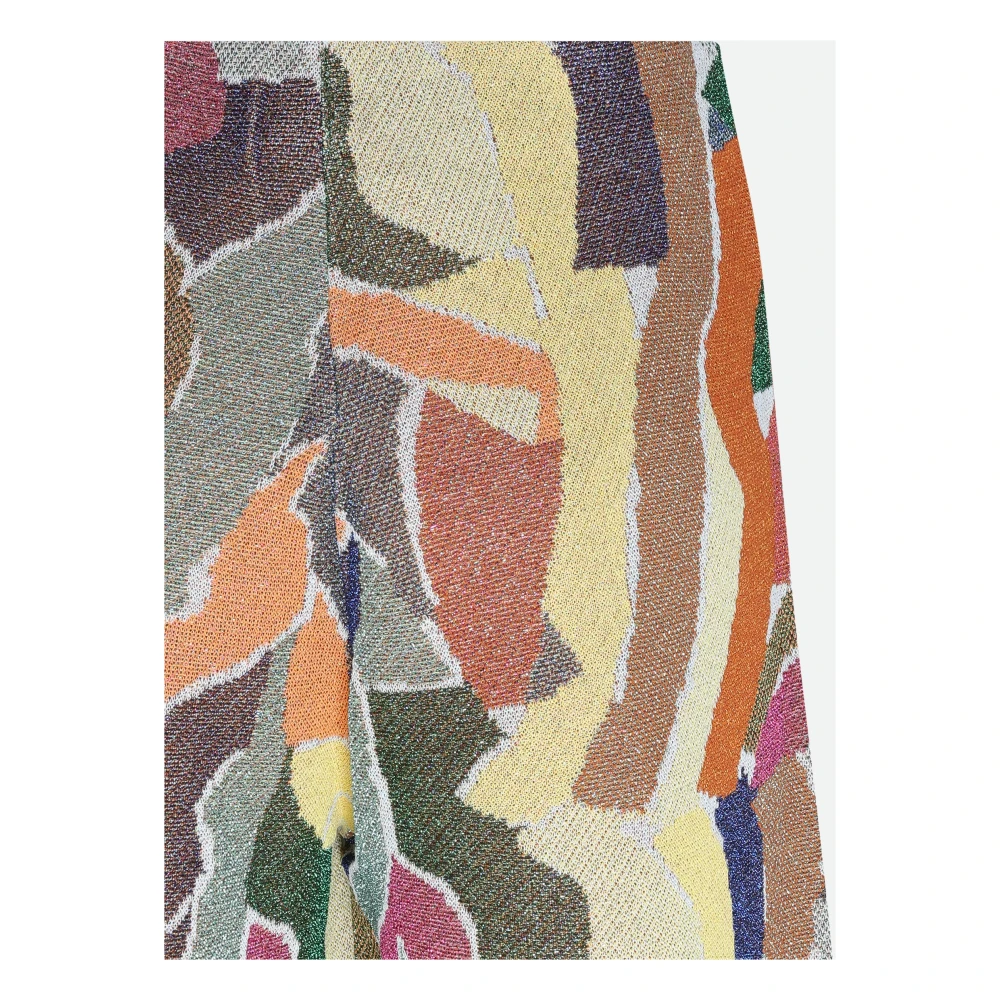 Circus Hotel Kleurrijke Fantasie Palazzo Broek met Lurex Multicolor Dames