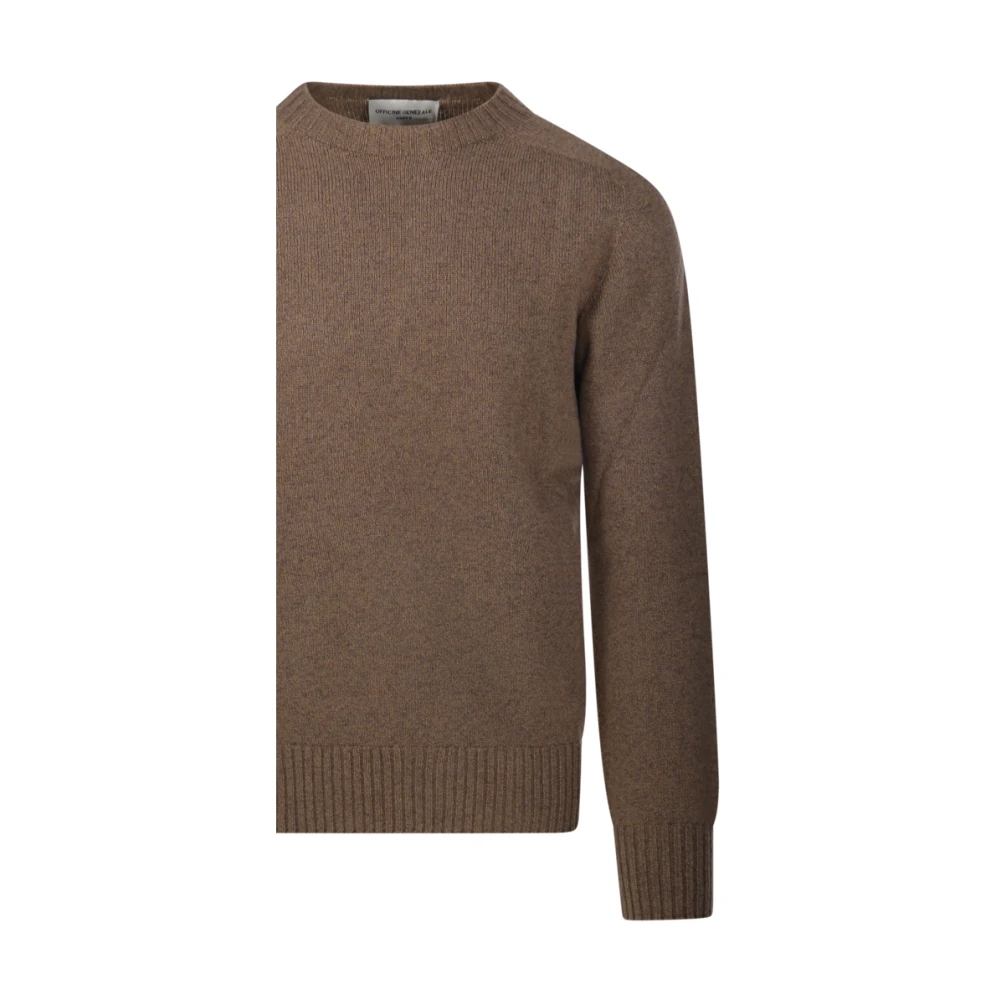 Officine Générale Sepia Clay Seamless Sweater Brown Heren