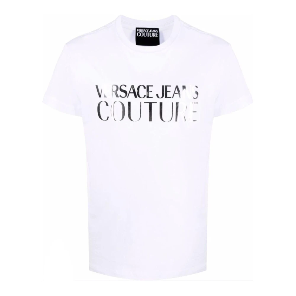 Versace Jeans Couture Witte Korte Mouw Logo T-shirt White Heren