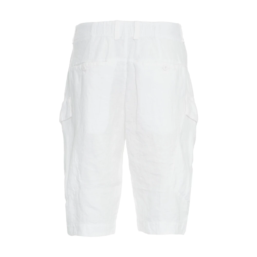 Transit Stijlvolle witte linnen cargoshorts White Heren