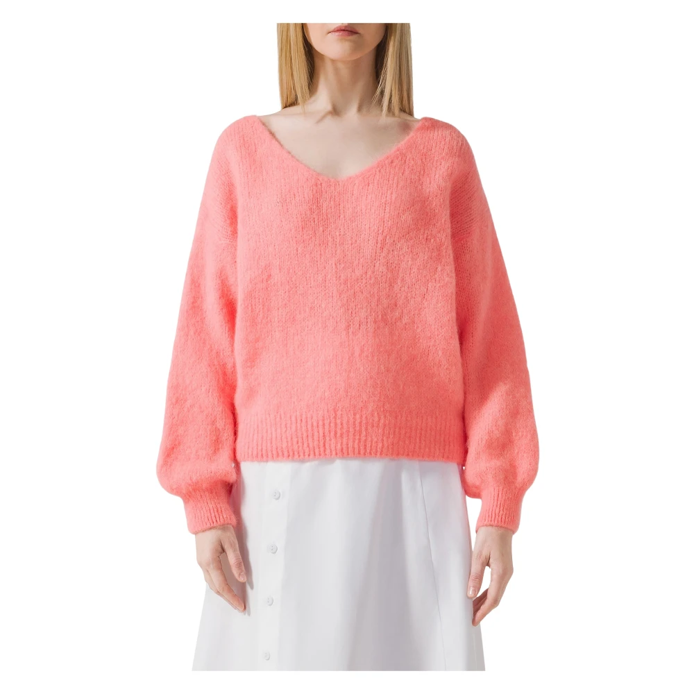 American Dreams Luxe Alpaca Wol Trui Red Dames