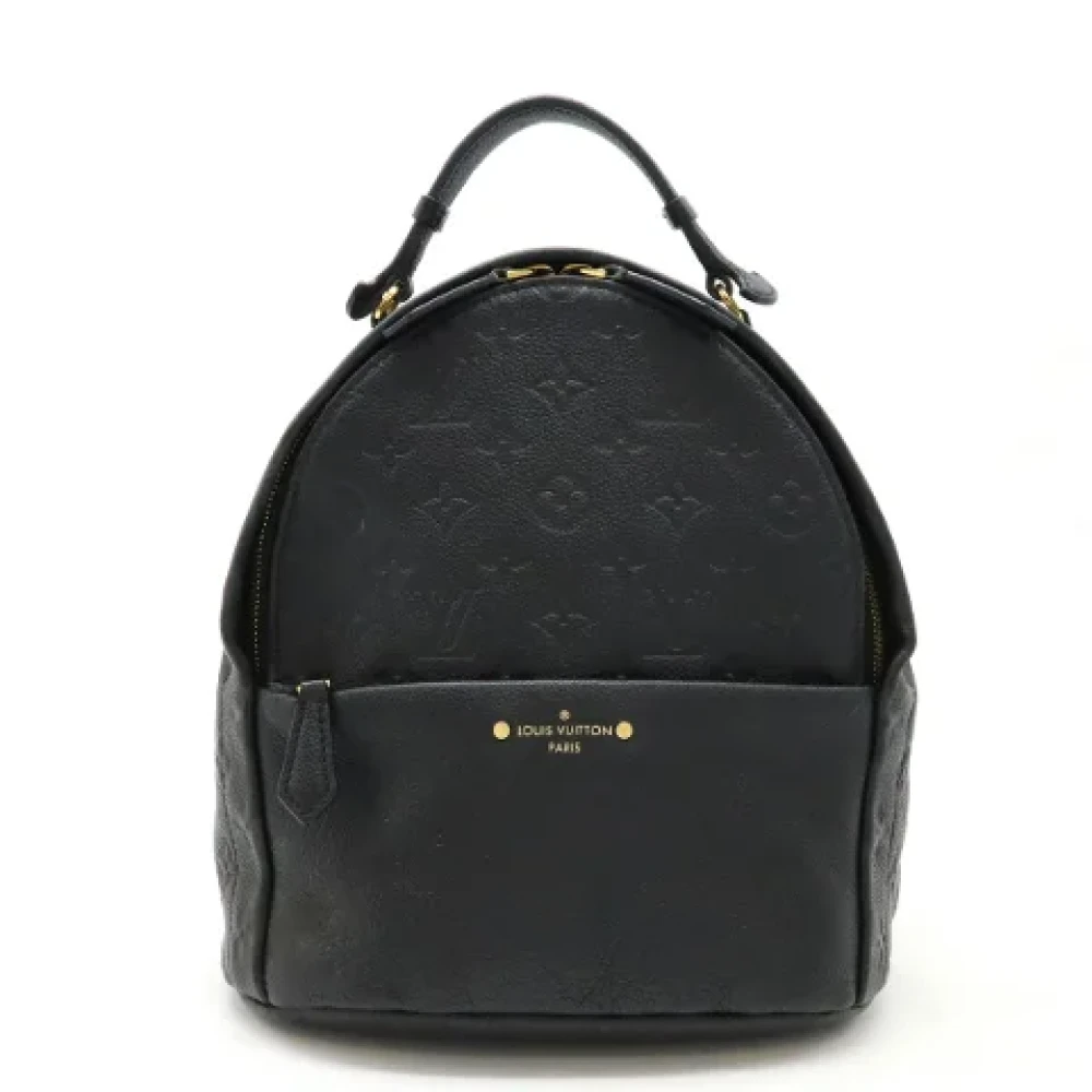 Louis Vuitton Vintage Pre-owned Leather backpacks Black Dames